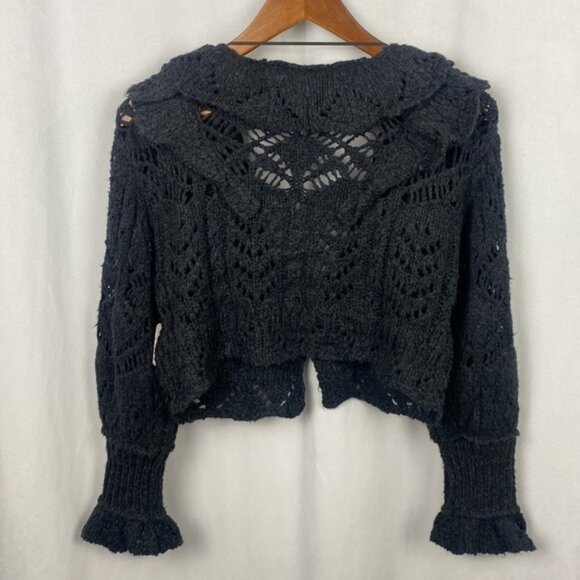 Reformation Black Cara Wide Leg Stretch Pant Size 6 - Picture 14 of 15